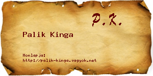 Palik Kinga névjegykártya