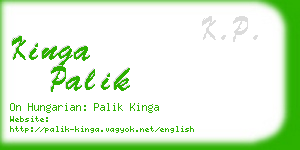 kinga palik business card